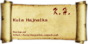 Kula Hajnalka névjegykártya