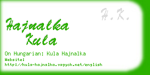 hajnalka kula business card